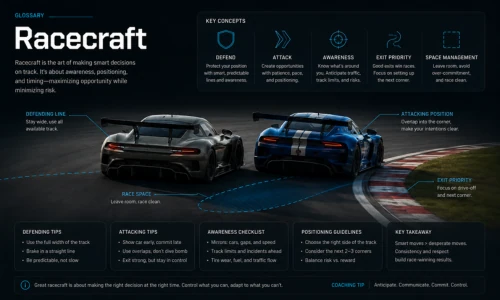 Racecraft and positioning in sim racing during battles on track