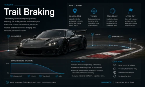 Apex and corner entry in sim racing with focus on braking and car rotation